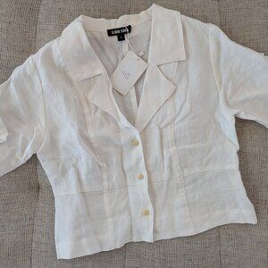 Ilana Kohn White Oliver Linen Shirt Sz S NWT